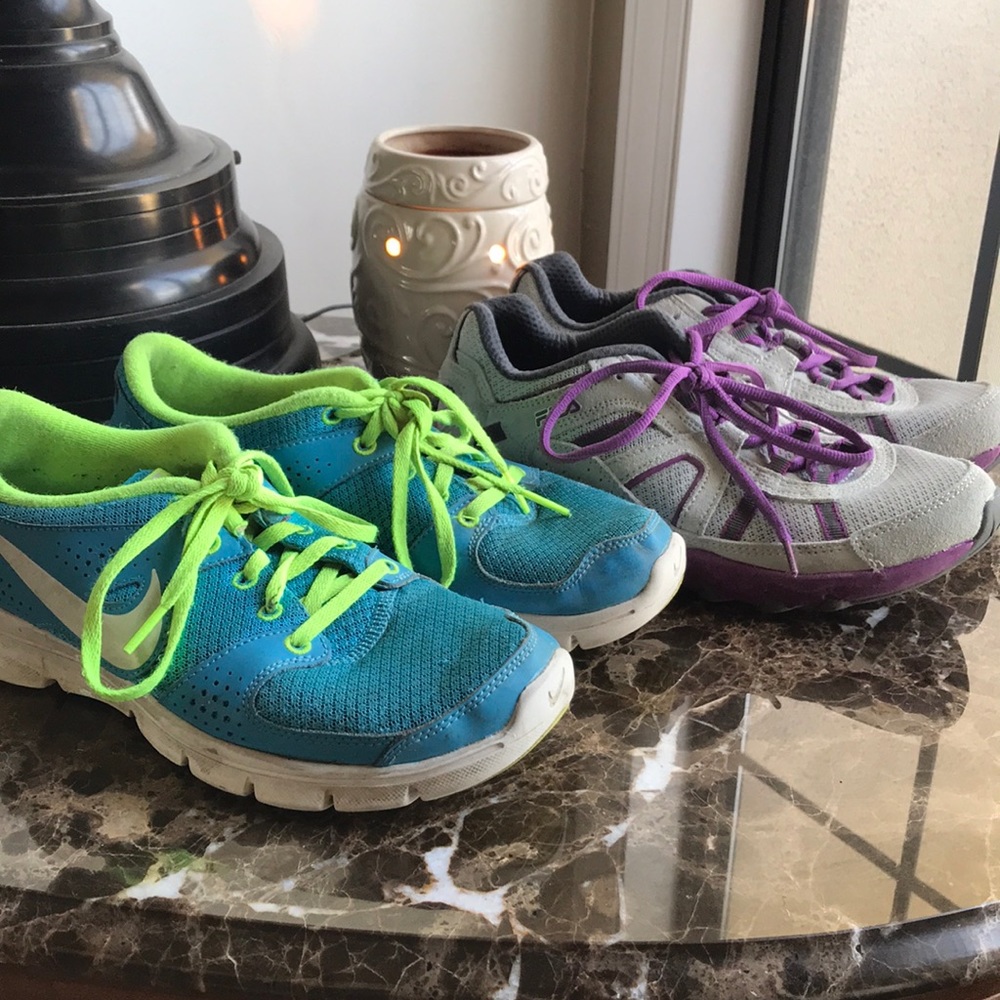Tennis shoe bundle- Nike and Fila